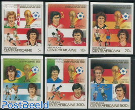 World Cup Football, Spain 1982 6v imperforated