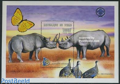 African mammals, Rhino s/s